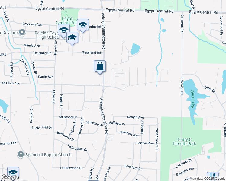 map of restaurants, bars, coffee shops, grocery stores, and more near in Memphis