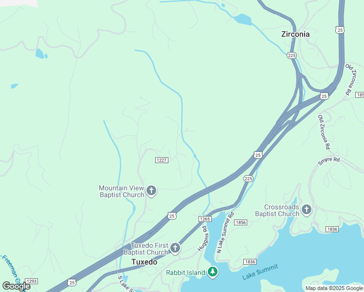 map of restaurants, bars, coffee shops, grocery stores, and more near 907 Mountain View Church Road in Zirconia