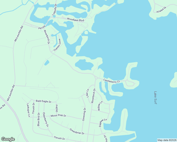 map of restaurants, bars, coffee shops, grocery stores, and more near 485 Riverbirch Drive in Vass