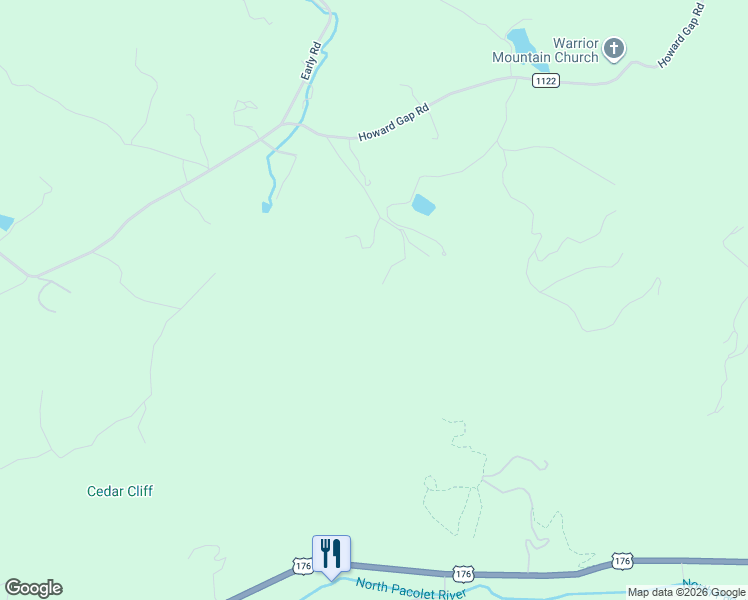 map of restaurants, bars, coffee shops, grocery stores, and more near 413 Rhododendron Drive in Saluda