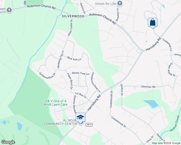 map of restaurants, bars, coffee shops, grocery stores, and more near in Charlotte