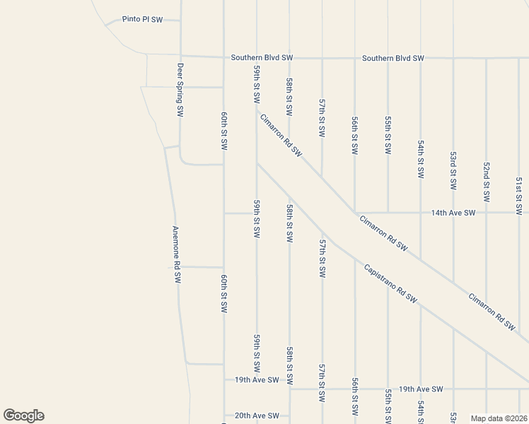 map of restaurants, bars, coffee shops, grocery stores, and more near 59th Street Southwest in Albuquerque