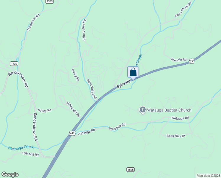 map of restaurants, bars, coffee shops, grocery stores, and more near 6743-6769 Sylva Road in Franklin