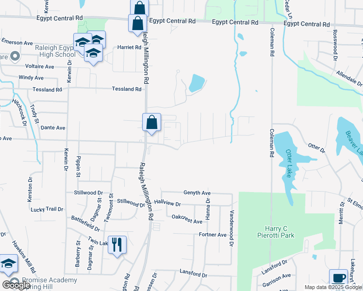 map of restaurants, bars, coffee shops, grocery stores, and more near 4233 Ann Arbor Lane in Memphis