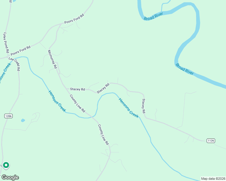 map of restaurants, bars, coffee shops, grocery stores, and more near 195 Stacey Road in Rutherfordton