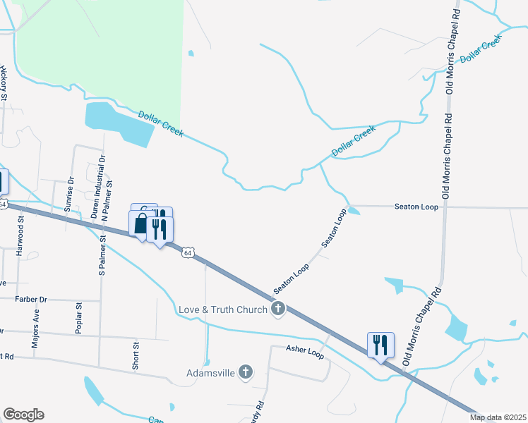 map of restaurants, bars, coffee shops, grocery stores, and more near in Crump