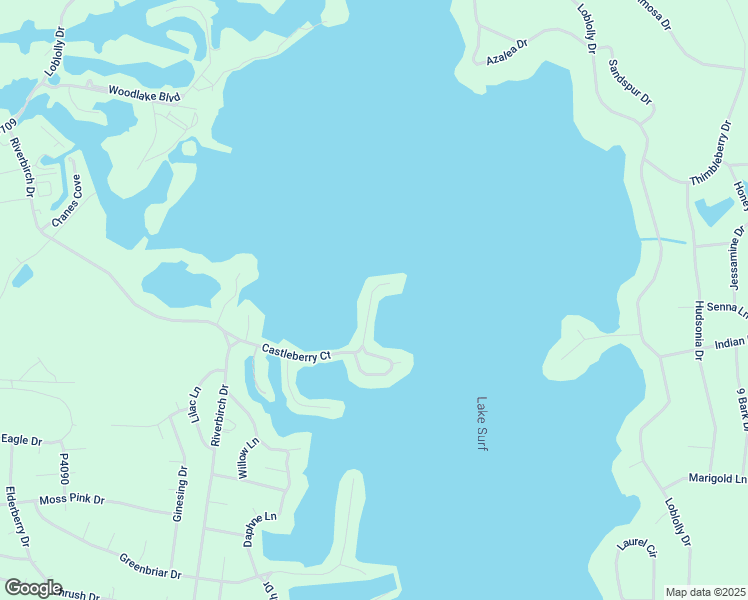 map of restaurants, bars, coffee shops, grocery stores, and more near 848 Castleberry Court in Vass