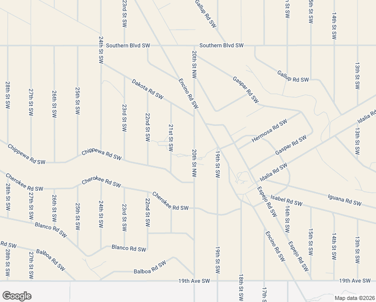 map of restaurants, bars, coffee shops, grocery stores, and more near 1505 20th Street Southwest in Rio Rancho