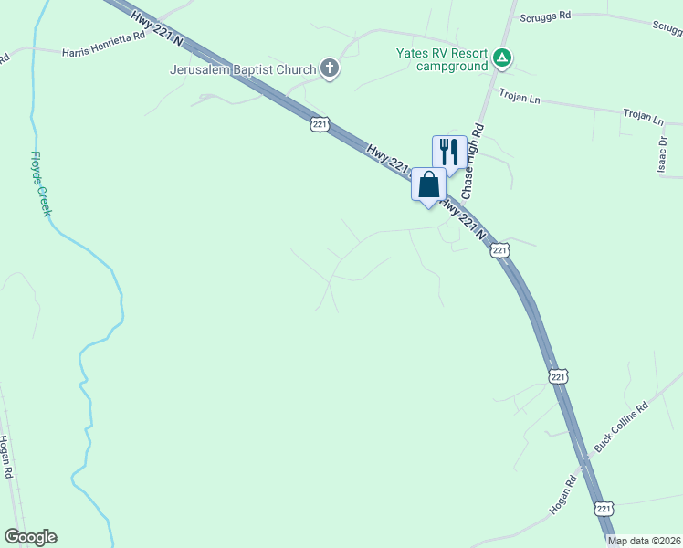 map of restaurants, bars, coffee shops, grocery stores, and more near 114 Breywood Court in Forest City