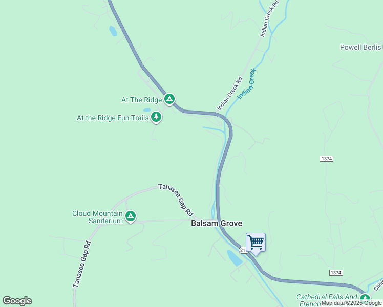 map of restaurants, bars, coffee shops, grocery stores, and more near 471 Old CCC Camp Road in Balsam Grove