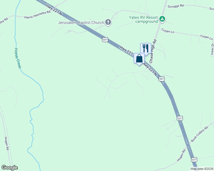 map of restaurants, bars, coffee shops, grocery stores, and more near 114 Breywood Court in Forest City