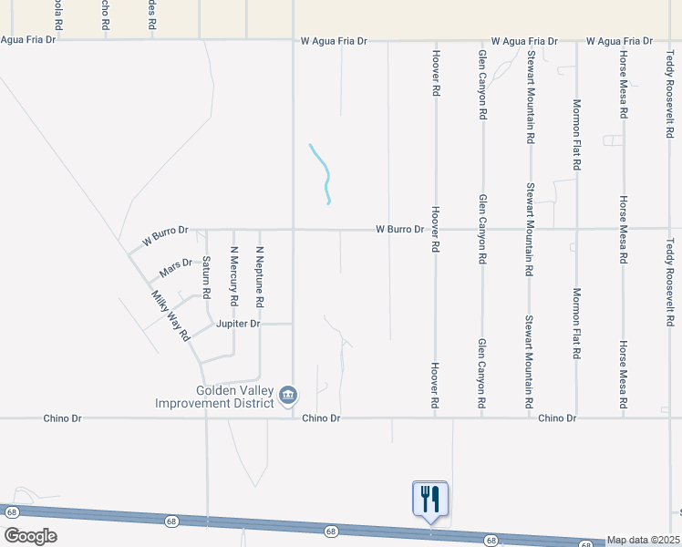 map of restaurants, bars, coffee shops, grocery stores, and more near Parker Road in Golden Valley