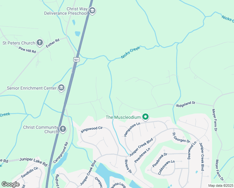 map of restaurants, bars, coffee shops, grocery stores, and more near 56 Ridgeland Street in Pinehurst