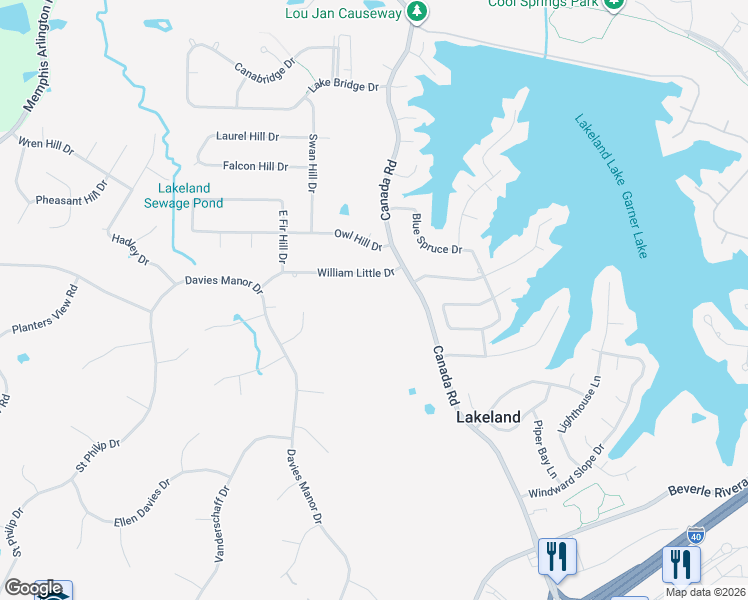 map of restaurants, bars, coffee shops, grocery stores, and more near 3989 Canada Road in Lakeland
