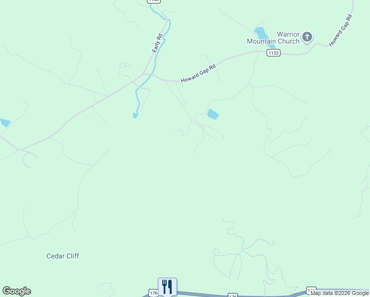 map of restaurants, bars, coffee shops, grocery stores, and more near 413 Rhododendron Drive in Saluda