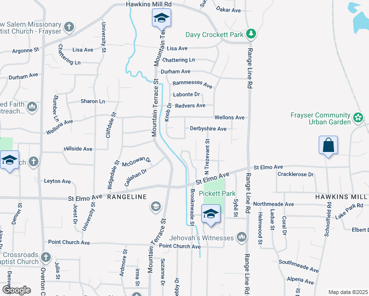 map of restaurants, bars, coffee shops, grocery stores, and more near 3958 Barbourville Drive in Memphis