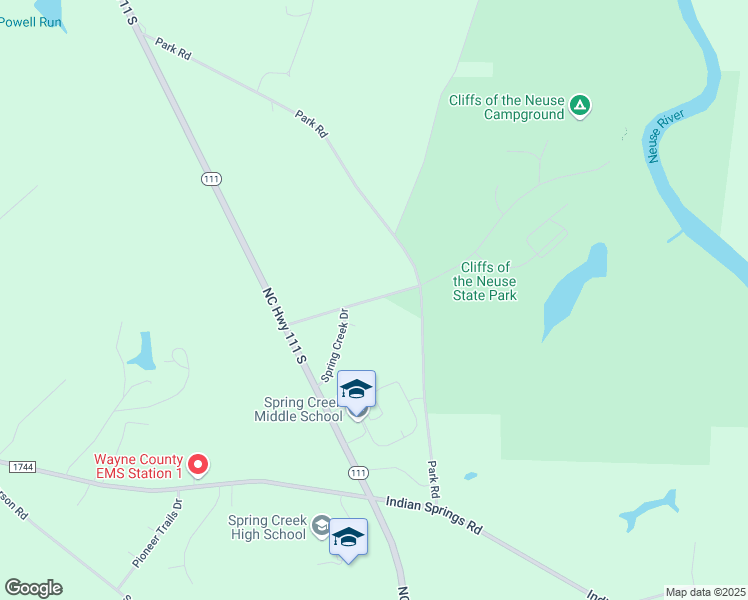 map of restaurants, bars, coffee shops, grocery stores, and more near 240 Park Entrance Road in Seven Springs