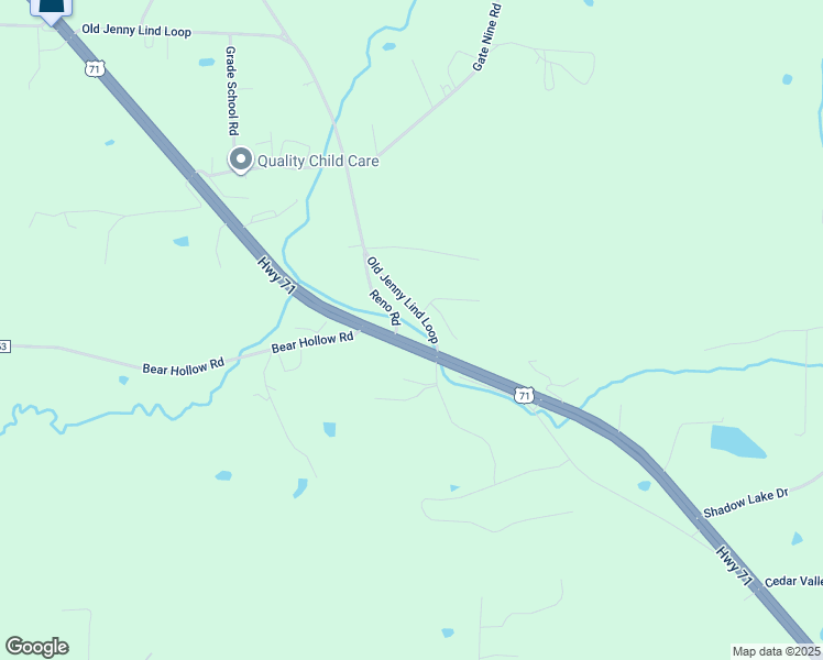map of restaurants, bars, coffee shops, grocery stores, and more near 15727 Reno Road in Greenwood