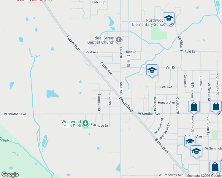 map of restaurants, bars, coffee shops, grocery stores, and more near 1305 Boren Boulevard in Seminole