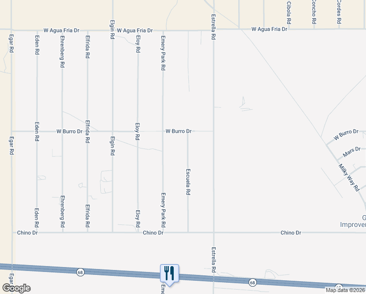 map of restaurants, bars, coffee shops, grocery stores, and more near 3733 North Escuela Road in Kingman