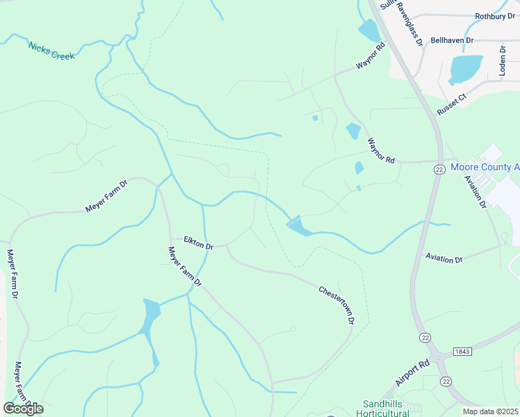 map of restaurants, bars, coffee shops, grocery stores, and more near 22 Elkton Drive in Pinehurst