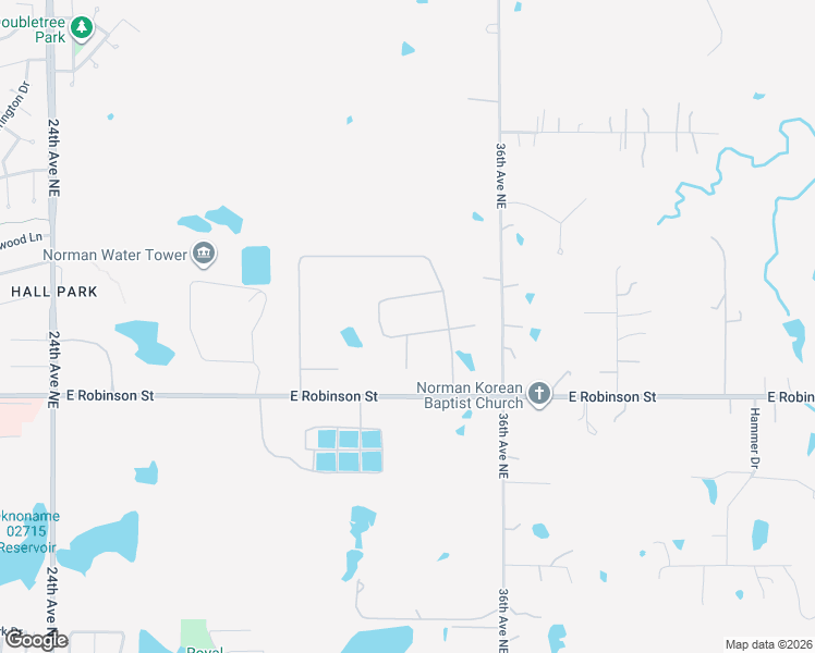 map of restaurants, bars, coffee shops, grocery stores, and more near 3341 Dragonfly Road in Norman