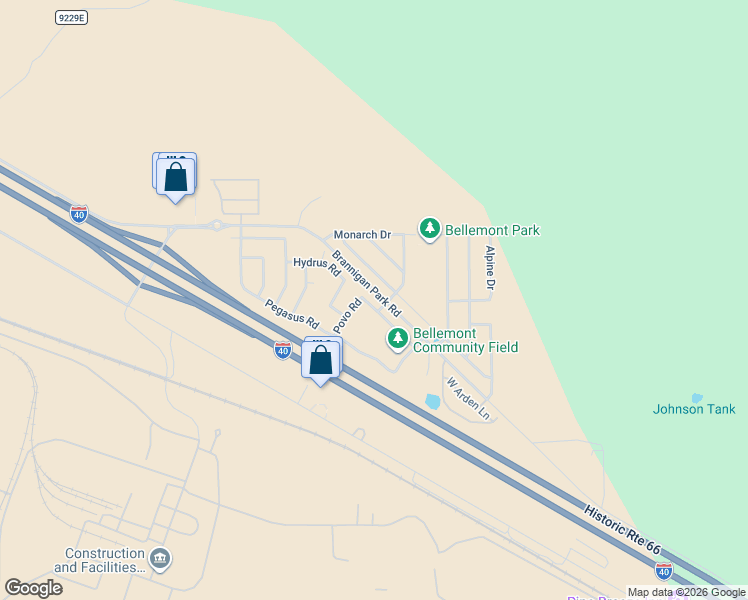 map of restaurants, bars, coffee shops, grocery stores, and more near 11630 Cepheus Road in Bellemont