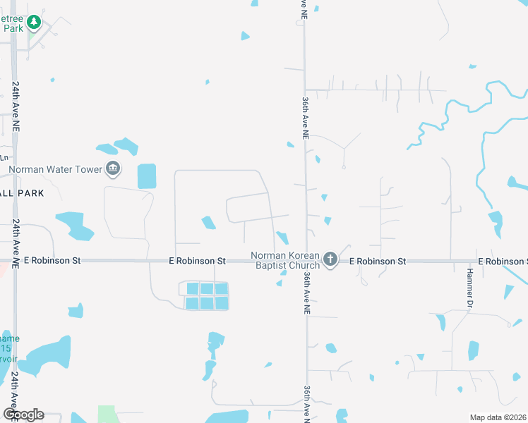 map of restaurants, bars, coffee shops, grocery stores, and more near 3421 Dragonfly Road in Norman