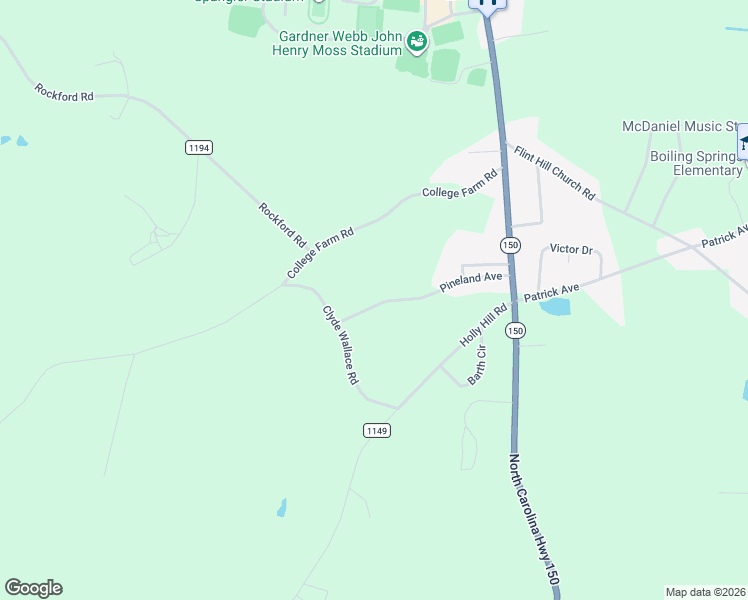 map of restaurants, bars, coffee shops, grocery stores, and more near 224 Pineland Avenue in Shelby