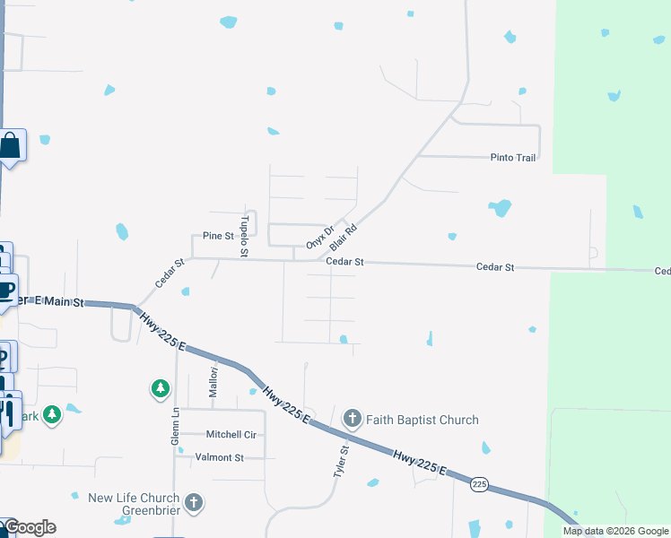 map of restaurants, bars, coffee shops, grocery stores, and more near 45-53 Cedar St in Greenbrier