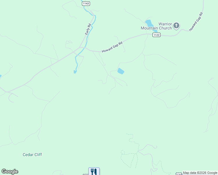map of restaurants, bars, coffee shops, grocery stores, and more near 413 Rhododendron Drive in Saluda