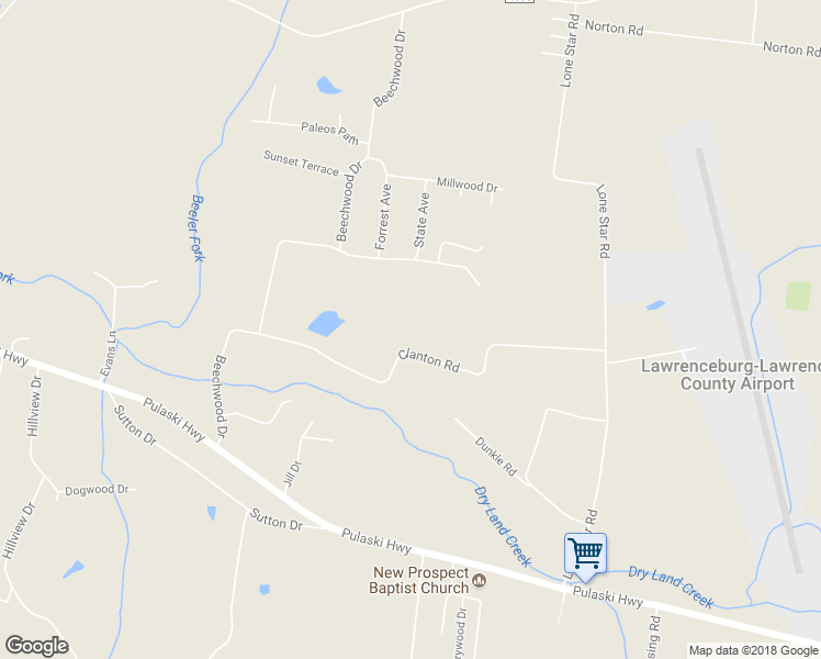 map of restaurants, bars, coffee shops, grocery stores, and more near 3422 Clanton Road in Lawrenceburg