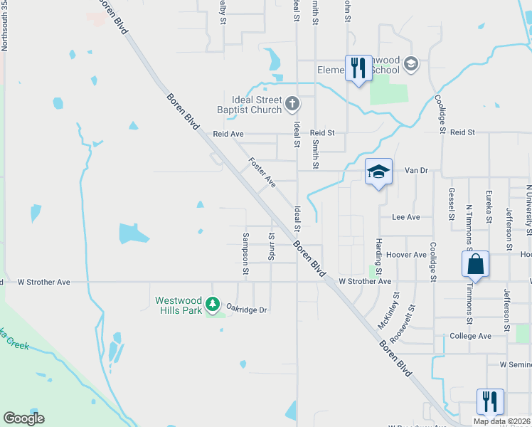 map of restaurants, bars, coffee shops, grocery stores, and more near 1313 Boren Boulevard in Seminole