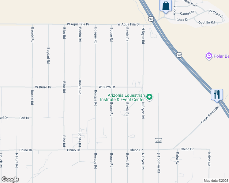 map of restaurants, bars, coffee shops, grocery stores, and more near 3735 Bouse Road in Golden Valley