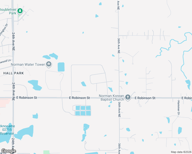 map of restaurants, bars, coffee shops, grocery stores, and more near 3341 Dragonfly Road in Norman