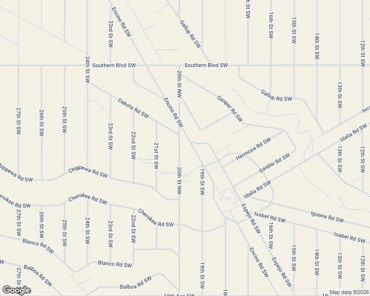 map of restaurants, bars, coffee shops, grocery stores, and more near 1334 20th Street Southwest in Rio Rancho
