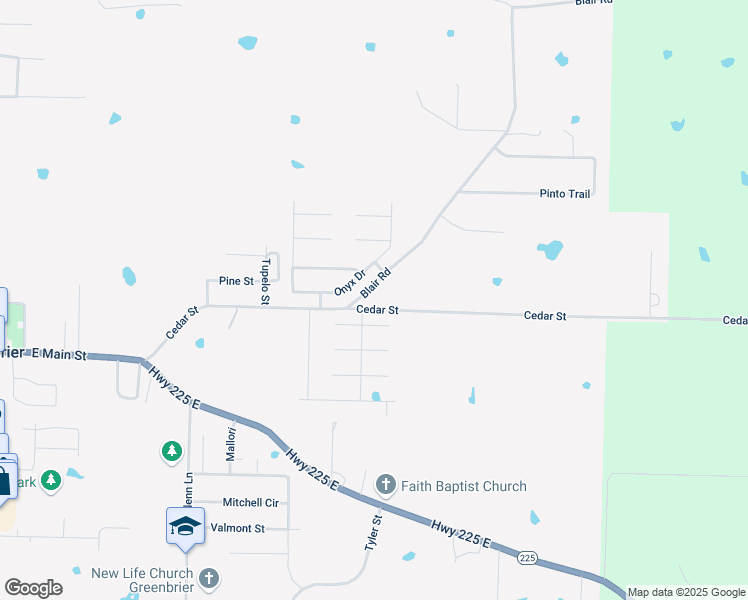 map of restaurants, bars, coffee shops, grocery stores, and more near 48 Cedar Street in Greenbrier