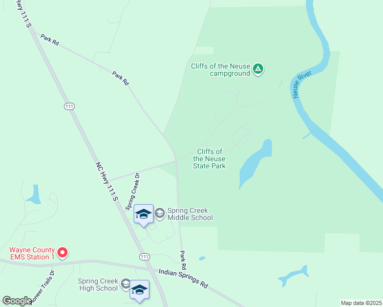 map of restaurants, bars, coffee shops, grocery stores, and more near 240 Park Entrance Road in Seven Springs