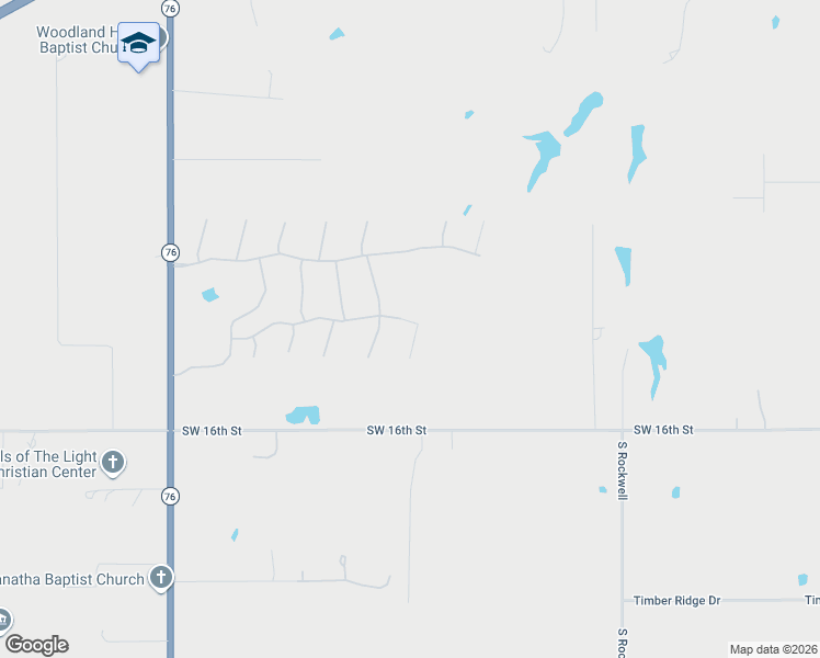 map of restaurants, bars, coffee shops, grocery stores, and more near 2857 Southwest 16th Street in Newcastle