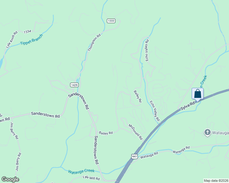 map of restaurants, bars, coffee shops, grocery stores, and more near 137 Bailey Hills Road in Franklin