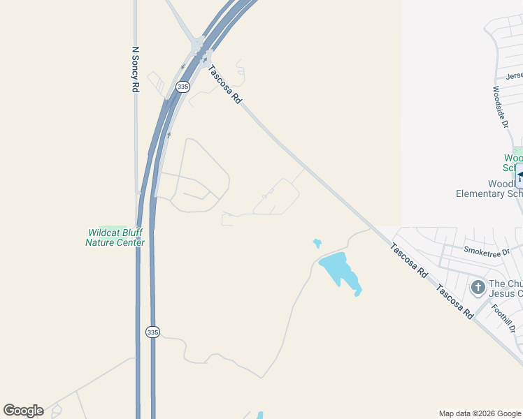 map of restaurants, bars, coffee shops, grocery stores, and more near 25 Tascocita Circle in Amarillo