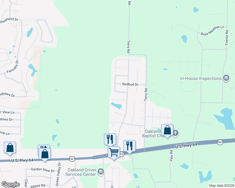 map of restaurants, bars, coffee shops, grocery stores, and more near 75 Sweet Leaf Lane in Oakland