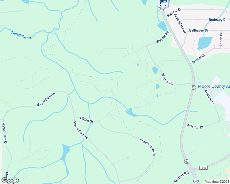 map of restaurants, bars, coffee shops, grocery stores, and more near 1 Kenilwood Court in Pinehurst
