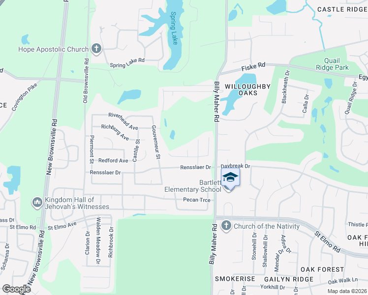 map of restaurants, bars, coffee shops, grocery stores, and more near 4043 Bedford Cove in Memphis
