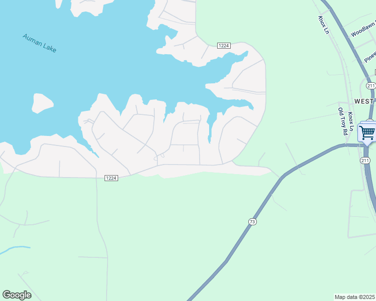 map of restaurants, bars, coffee shops, grocery stores, and more near 110 Dickerson Drive in Seven Lakes