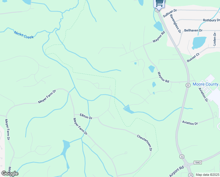 map of restaurants, bars, coffee shops, grocery stores, and more near 1 Kenilwood Court in Pinehurst