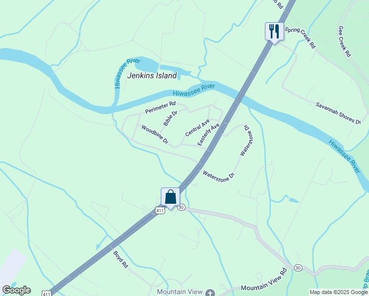 map of restaurants, bars, coffee shops, grocery stores, and more near 210 Woodbine Dr in Benton