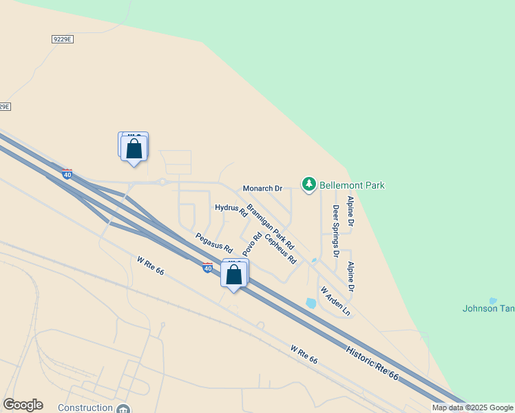 map of restaurants, bars, coffee shops, grocery stores, and more near 11777 Cove Crest Drive in Bellemont