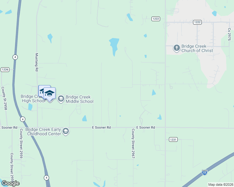 map of restaurants, bars, coffee shops, grocery stores, and more near in Bridge Creek