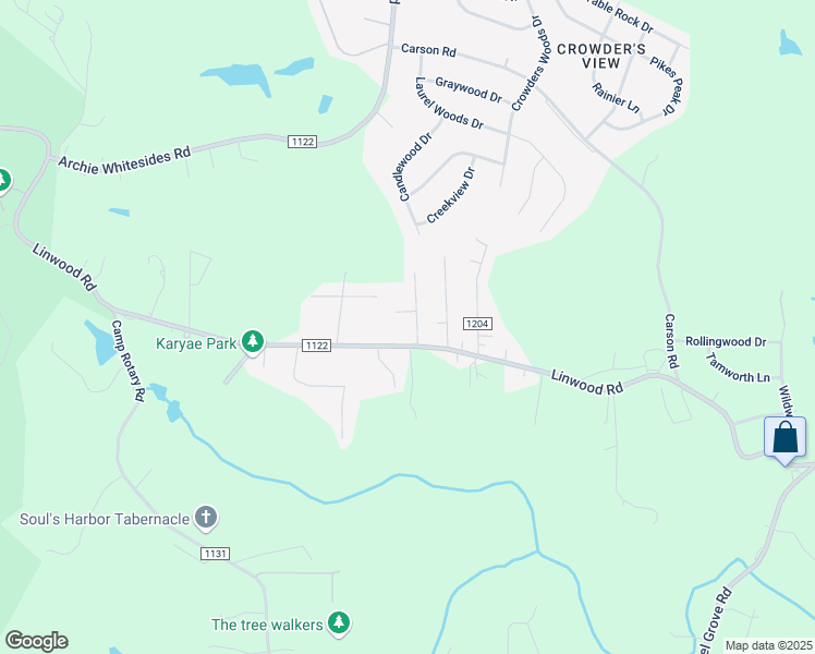 map of restaurants, bars, coffee shops, grocery stores, and more near 1935 Silver Creek Drive in Gastonia